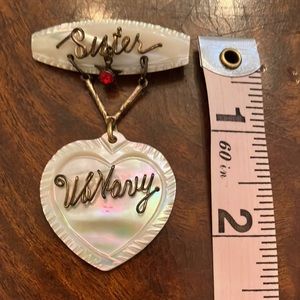 Rare Vintage “ Sister” brooch. US Navy